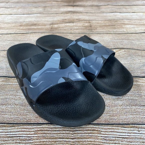 DANWARD Designer Camouflage Slide Sandals Men Size 8 Black Slip On Sandals - NEW main image 4